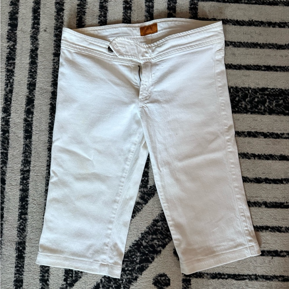 James Jeans White Bermuda Shorts - Size 28